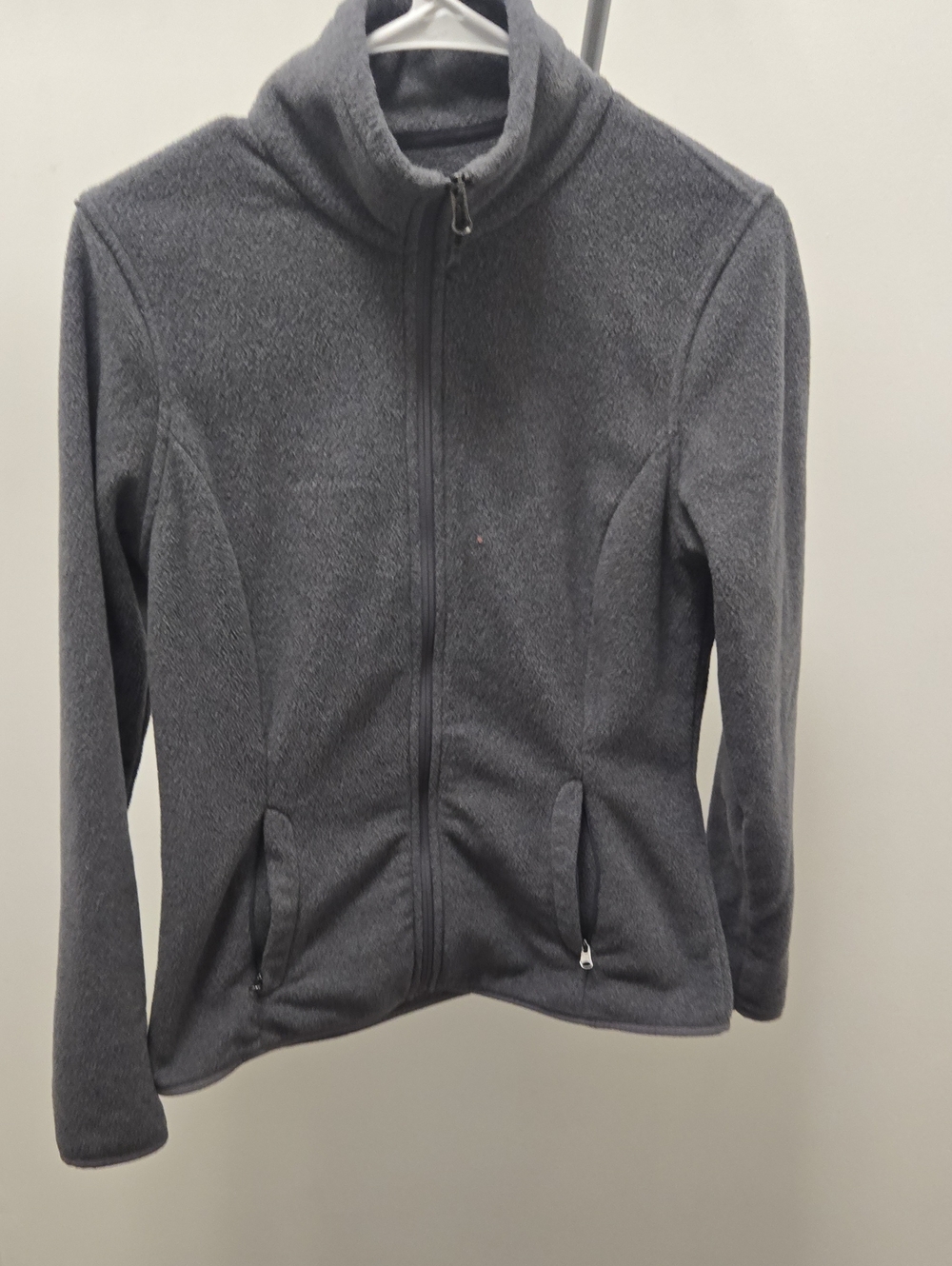 Amazon Essentials Women's Charcoal Full-Zip Teddy Fleece Jacket